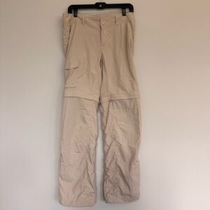 Women's Columbia convertible Omni shade sun protection Hiking pants tan